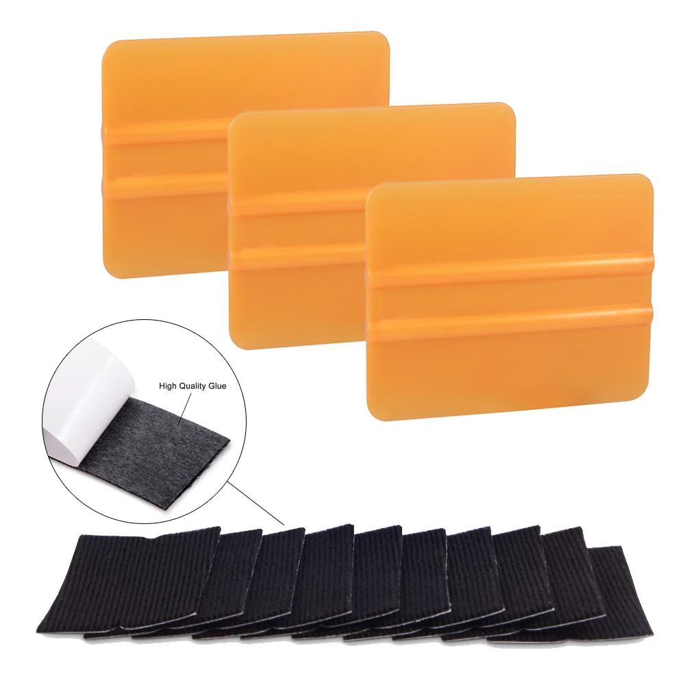 

EHDIS 10 шт. углеродное волокно обертывание скребок край ткани войлочная виниловая пленка для автомобиля Съемник пленки инструмент для очистки окна визг для воды