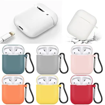 

Cases For Airpods 2 1 Charging Box Case Candy Color Silicon Soft TPU Shockproof Bluetooth Earphone Cover Protective For Air pods