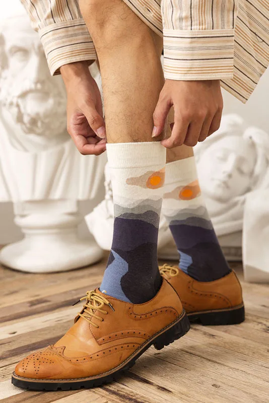 1 пара индивидуальных креативных трендовых цветных Хлопковых Носков художественные дизайнерские носки в британском стиле с изображением животных Гипербола европейские размеры 42-46, Meias