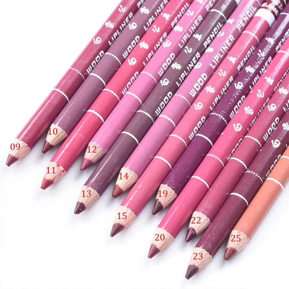 12 шт профессиональный карандаш Lipliner Long Lasing Velvet Матовый Металлик стойкий бархатный матовый