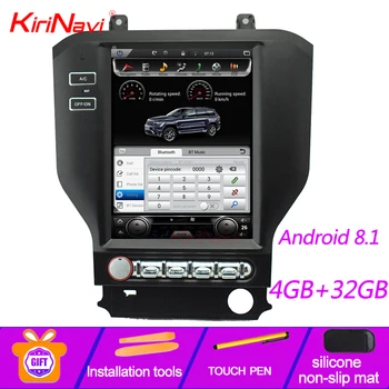 

KiriNavi Vertical Screen Tesla Style 10.4'' Android 8.1 Car Radio GPS Navigation For Ford Mustang 1 Din DVD Car Player 2014+