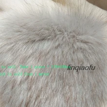 Светильник серый окрашенный наконечник на лисьем меху с толстым плюшем ткань