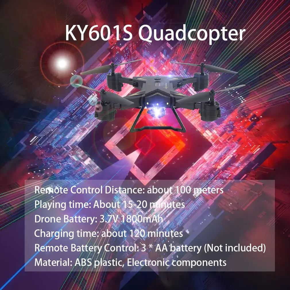 RC вертолет KY601S Профессиональный Дрон с камерой HD 1080P wifi FPV Квадрокоптер Дрон игрушки для детей 15 минут время игры
