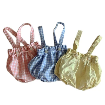 

2020 New Summer Newborn Baby Boys Girls Overalls Sleeveless Strap Jumpsuit Outfits Fashion Baby Clothes Set 0-36M