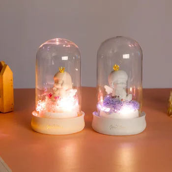 

Cute heart baby angel glass cover lamp Living room bedroom home decorations ornaments Kids lovely gift lamp