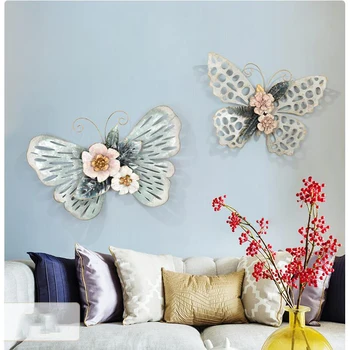 

MODERN WROUGHT IRON BUTTERFLY WALL DECORATION WALL HANGING CRAFTS LIVINGROOM SOFA BACKGROUND WALL STICKER MURAL ORNAMENTS DECOR