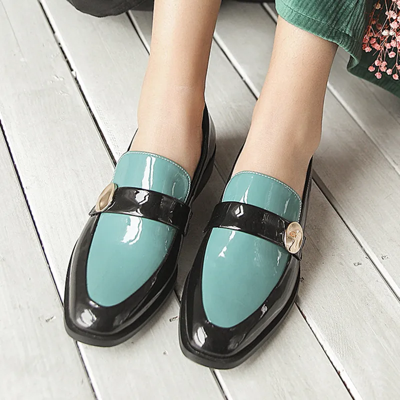 Prova Perfetto Elegant Genuine Leather Women Single Shoes Patent