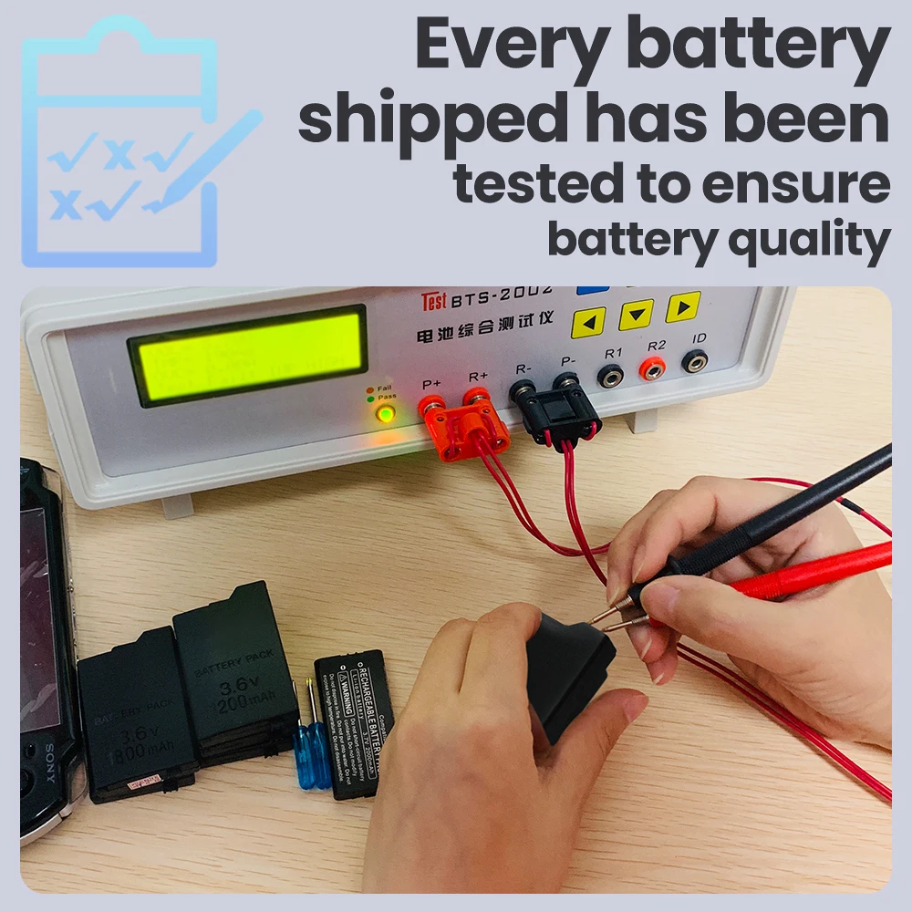 Lithium ion battery game console battery 1800mAh 3.6V Lithium Ion rechargeable battery pack replacement For Sony PSP 1000 PSP-110 Console