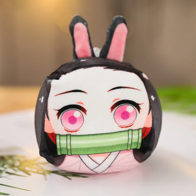 Demon Slayer Kimetsu No Yaiba Kamado Tanjirou Kamado Nezuko Cosplay Plush Toy Keychain Stuffed Doll Keyring Pendant Bag Holder - Цвет: 3