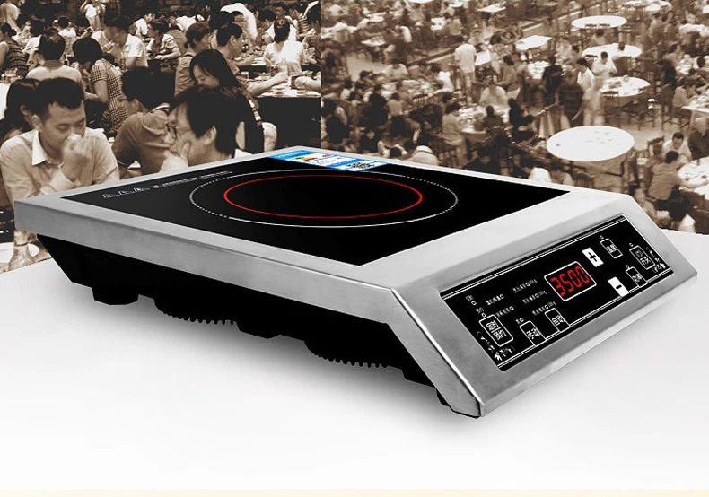 Интеллигентая(ый) индукционная плита с Плита 3500W 3D Водонепроницаемый электрическая индукционная варочная панель Нержавеющая сталь индукционная плита, варочная панель