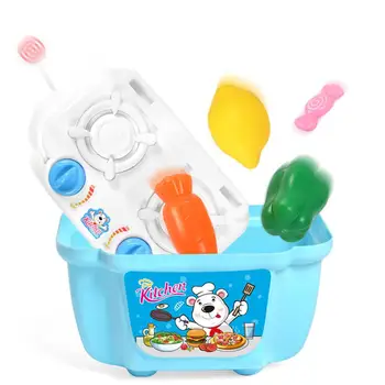 

LeadingStar Mini Kitchen Cooking Kids Mini Playset Play House Toy Storage Box Girl Simulation Tableware