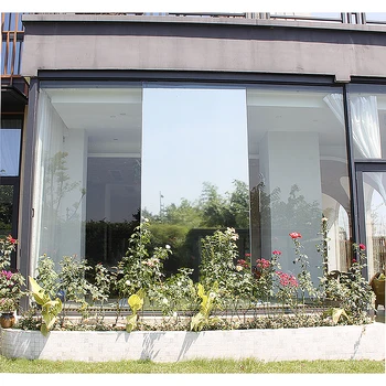 

Sunice One Way Mirrored window film Silver self-adhesive Blocking Light Reflective Window Tint Privacy Heat Control Solar film