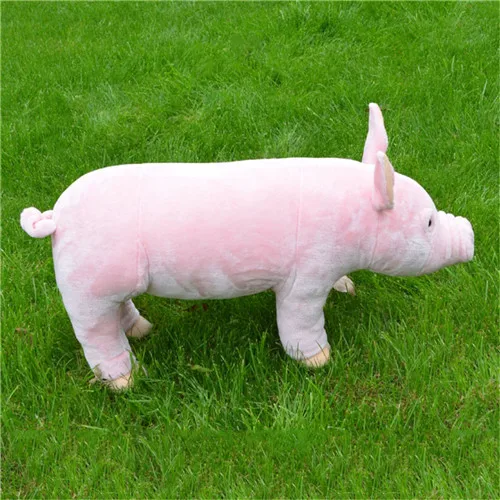 Fancytrader 30`` Giant Simulation Animal Pig Lifelike Plush Swine Toy Stuffed Cartoon Pig Sofa Kids Doll Can be Rode 75x28x40cm (4)