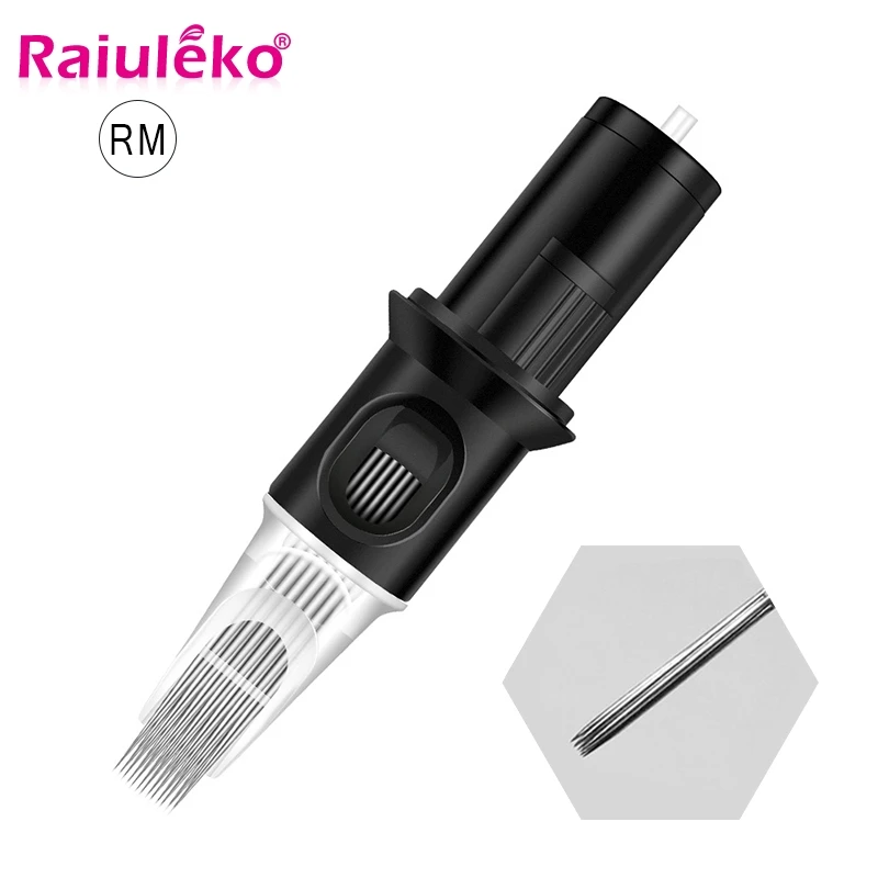 5pcs Disposable Semi Permanent Tattoo Cartridge Needles Eyebrow Pen 5RM/7RM/9RM/11RM/13RM/15RM Facial Massage Tool |