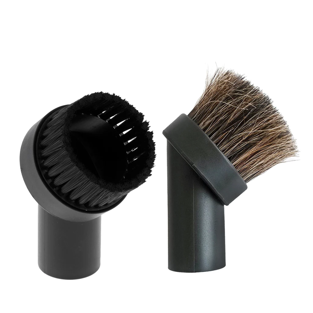 Набор 2 шт 32 мм/1,2" диаметр. Вакуумная щетка щетины и конского волоса Brush-35mm волос