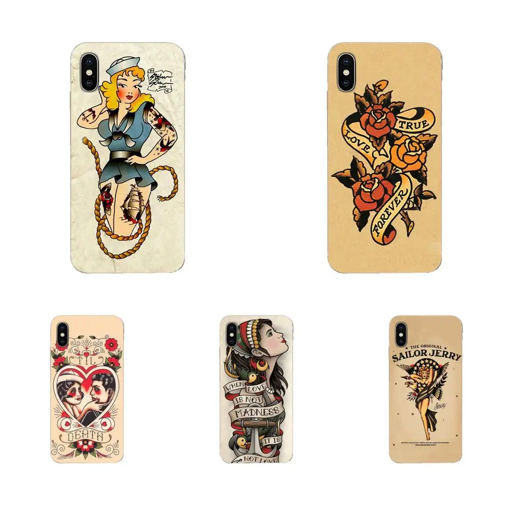 Дизайн татуировки Сейлор Джерри для Huawei Nova 2 V20 Y3II Y5 Y5II Y6 Y6II Y7 Y9 G8 G9 GR3 GR5 GX8 Prime 2018 2019