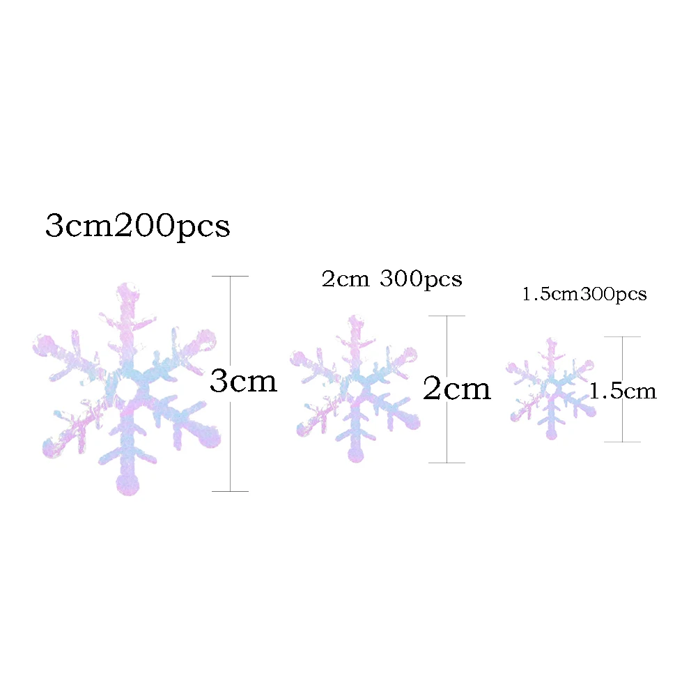 200 шт/300 шт рождественские белые конфетти в форме снежинок Зимние Свадебные вечерние рождественские украшения