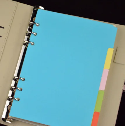 5pcs/set A6 binder dividers subject index divider for notebook Refill Papers planner Office Supplies Stationery 6 holes | Канцтовары для
