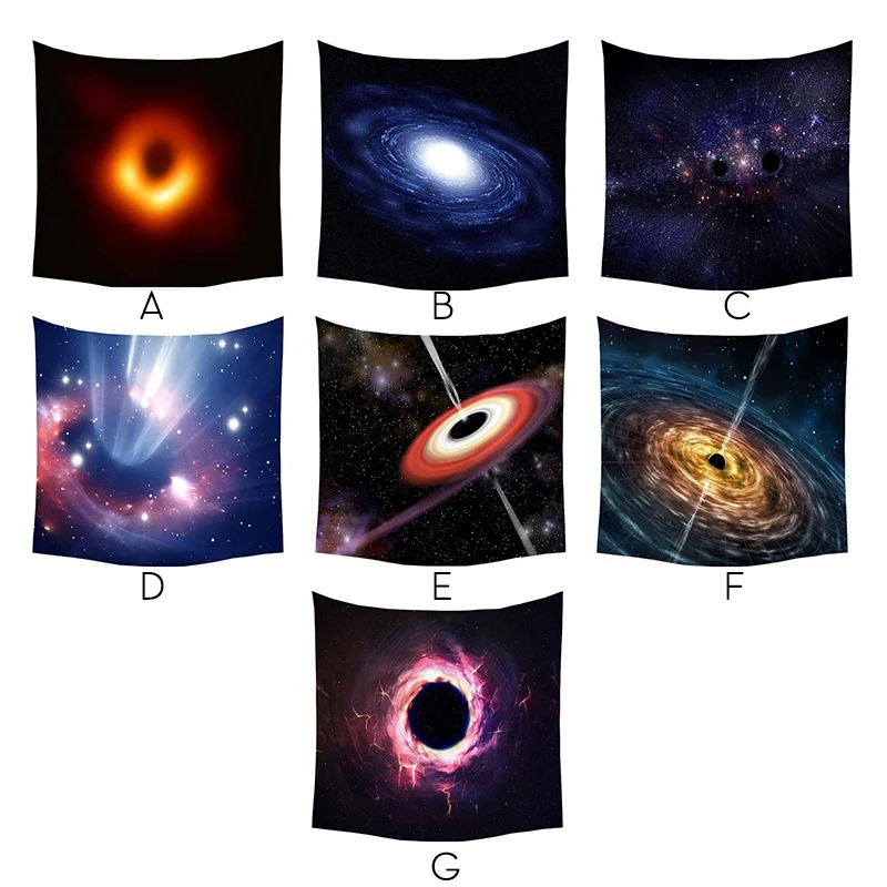 Cosmic Galaxy Black Hole Tapestry Home Decor Background Tapestry Outdoor Beach Blanket