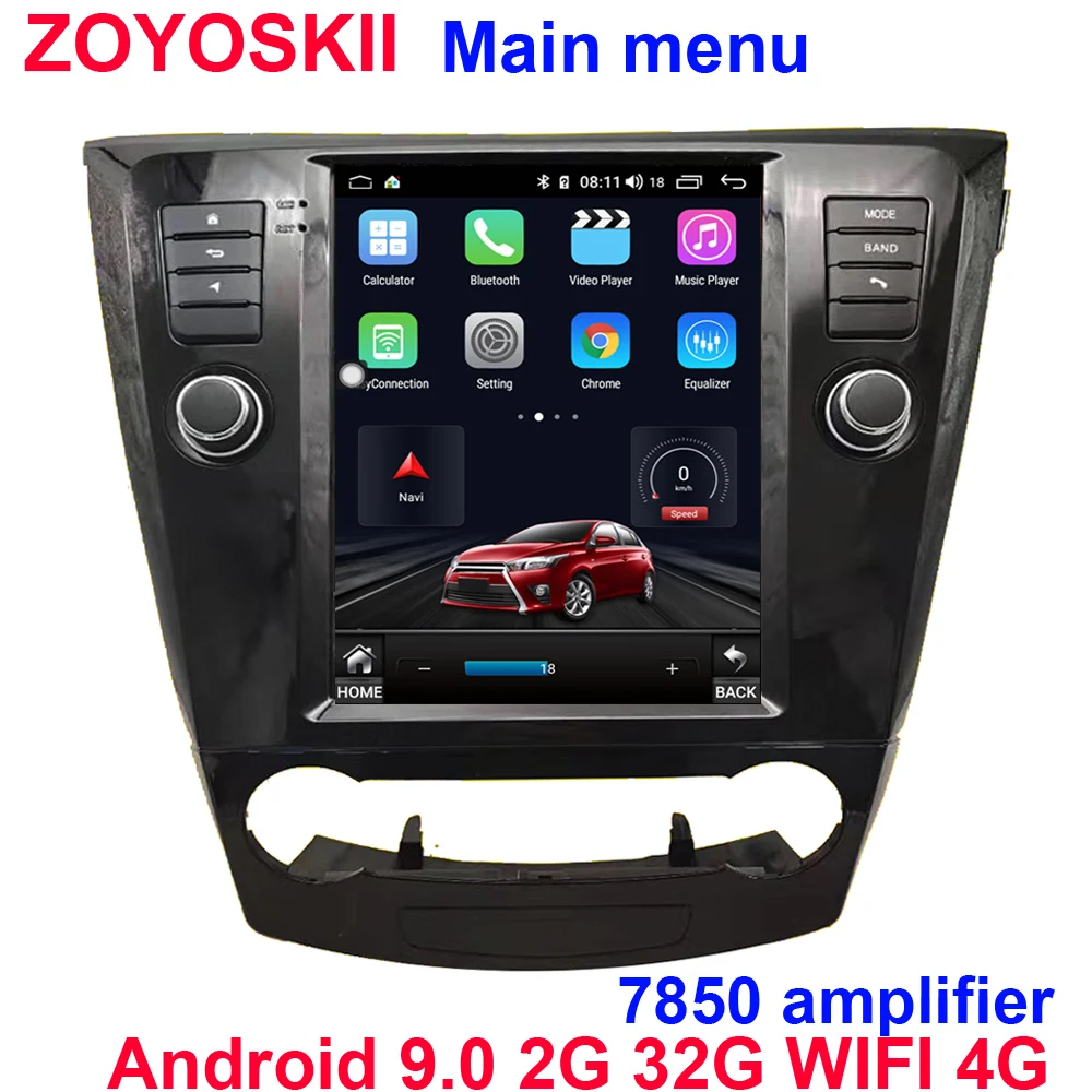 ZOYOSKII Android 9 0 10 4 &quotвертикальный экран Тесла стиль автомобиля GPS Мультимедиа Радио
