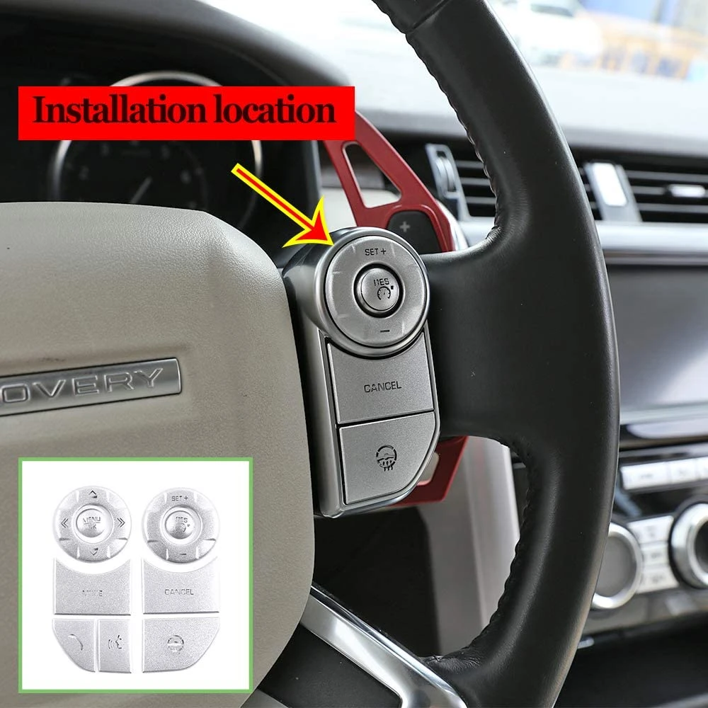 For Range Rover Sport,Rover Range Rover Vogue L405,Discovery 5 2013 2014 2015 2016 2017 2018 2019 Car Steering Wheel Button Patch Protection Patch Trim Interior Accessories With heating For Range Rover Sport,Rover Range Rover Vogue L405,Discovery 5 2013 2014 2015 2016 2017 2018 2019 Car Steering Wheel Button Patch Protection Patch Trim Interior Accessories With heating