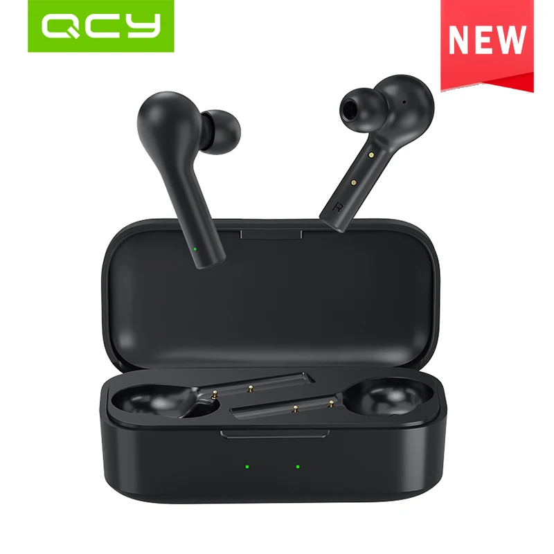 Беспроводные наушники QCY T5 TWS с двойным микрофоном Bluetooth V5.0 спортивные сенсорным