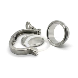 38/51/76/102/154mm OD SS304 Sanitary TriClamp Ferrule 50.5/64/77.5/91/167 + End Cap + Tri Clamp 1.5” 2” 3” 4” 6”+ Silicon Gasket