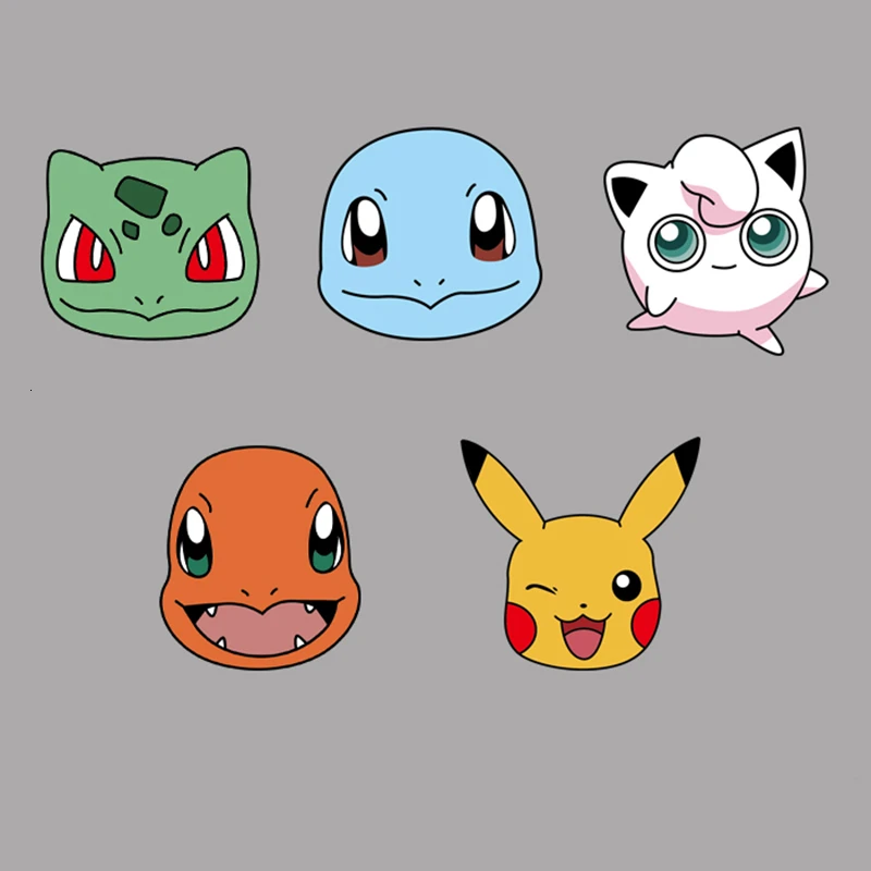 

Cartoon Pokemon Go Lovely Pikachu Iron On A-level Patches Heat Transfer Pyrography For DIY Clothes Bags Printing Decor