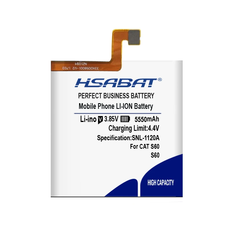 HSABAT 0 цикл 5550 мАч батарея APP-12F-F57571-CGX-111 для гусеницы CAT S60 Высокое качество батареи