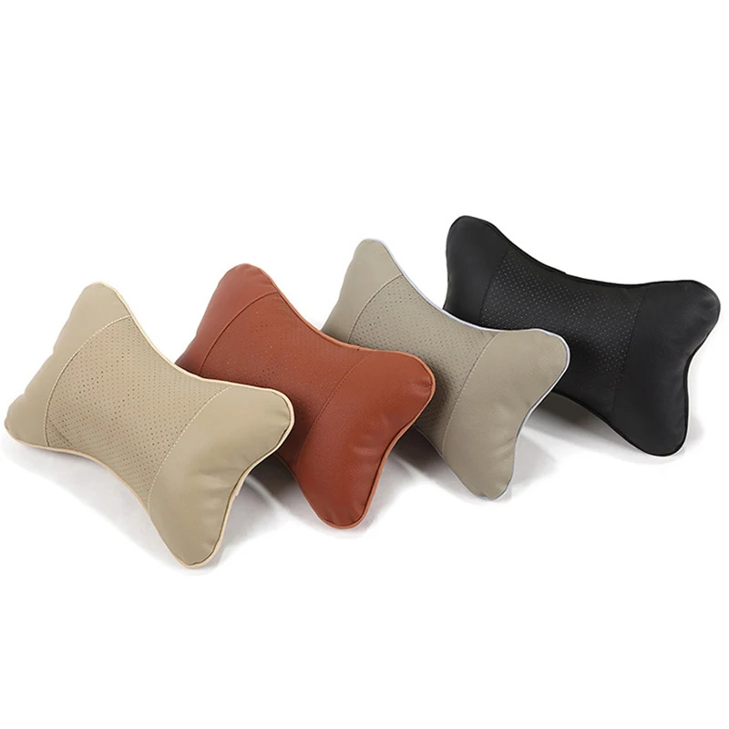 Горячая Прочная ПВХ кожа дышащая подушка Автомобильный подголовник подушка для шеи на сиденье Подушка для здоровья