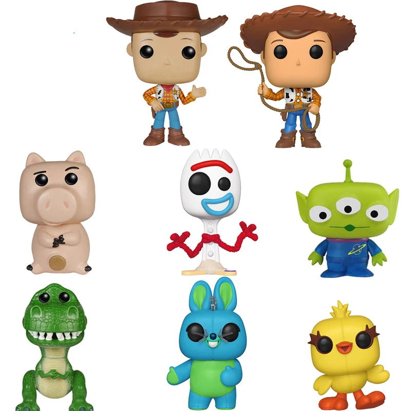 FUNKO POP Toy Story 4 Forky Rex Ducky Woody Brinquedos Виниловая фигурка Коллекция Модель игрушки для детей Рождественский подарок