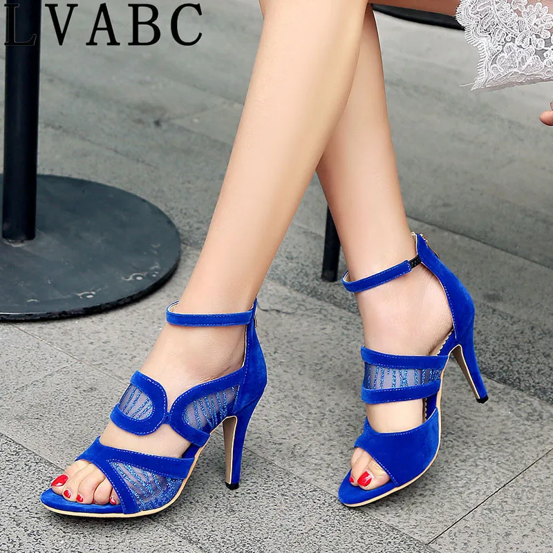 

2018 Ankle Strap Heels Women Sandals Summer Shoes Women Open Toe Chunky High Heels Party Dress Sandals Big Size 42
