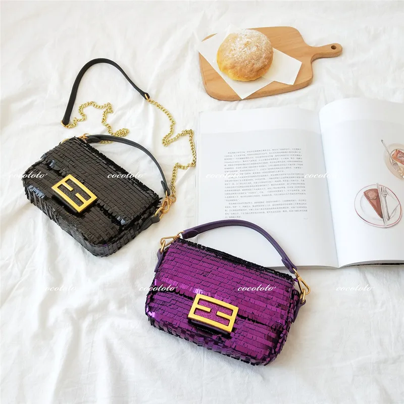 Женская сумка-мессенджер из бисера, модная Ретро винтажная мини-сумка через плечо на цепочке, фиолетовая, черная, Прямая поставка