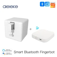 Aleleke Tuya Smart Bluetooth Fingerbot Switch Bot Button Pusher Smart Life App Voice Control via Alexa, Google Assistant