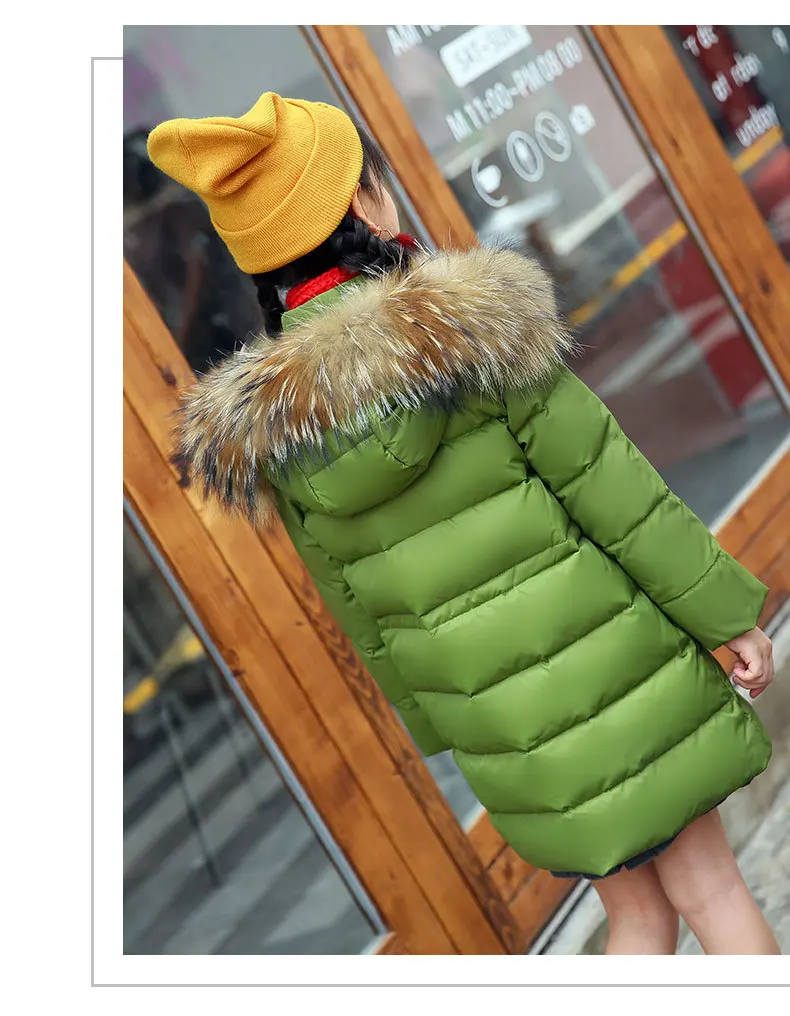 Зимняя куртка-пуховик Детское пальто новая детская куртка-пуховик для девочек утепленное детское зимнее пальто