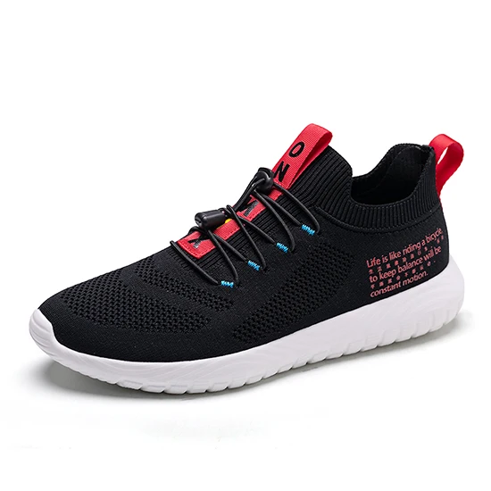 U-Black Red Беговые кроссовки Onemix для мужчин и женщин, легкие сетчатые кроссовки из воздушного трикотажа, дизайн без шнуровки, уличные кроссовки - Цвет: U-Black Red