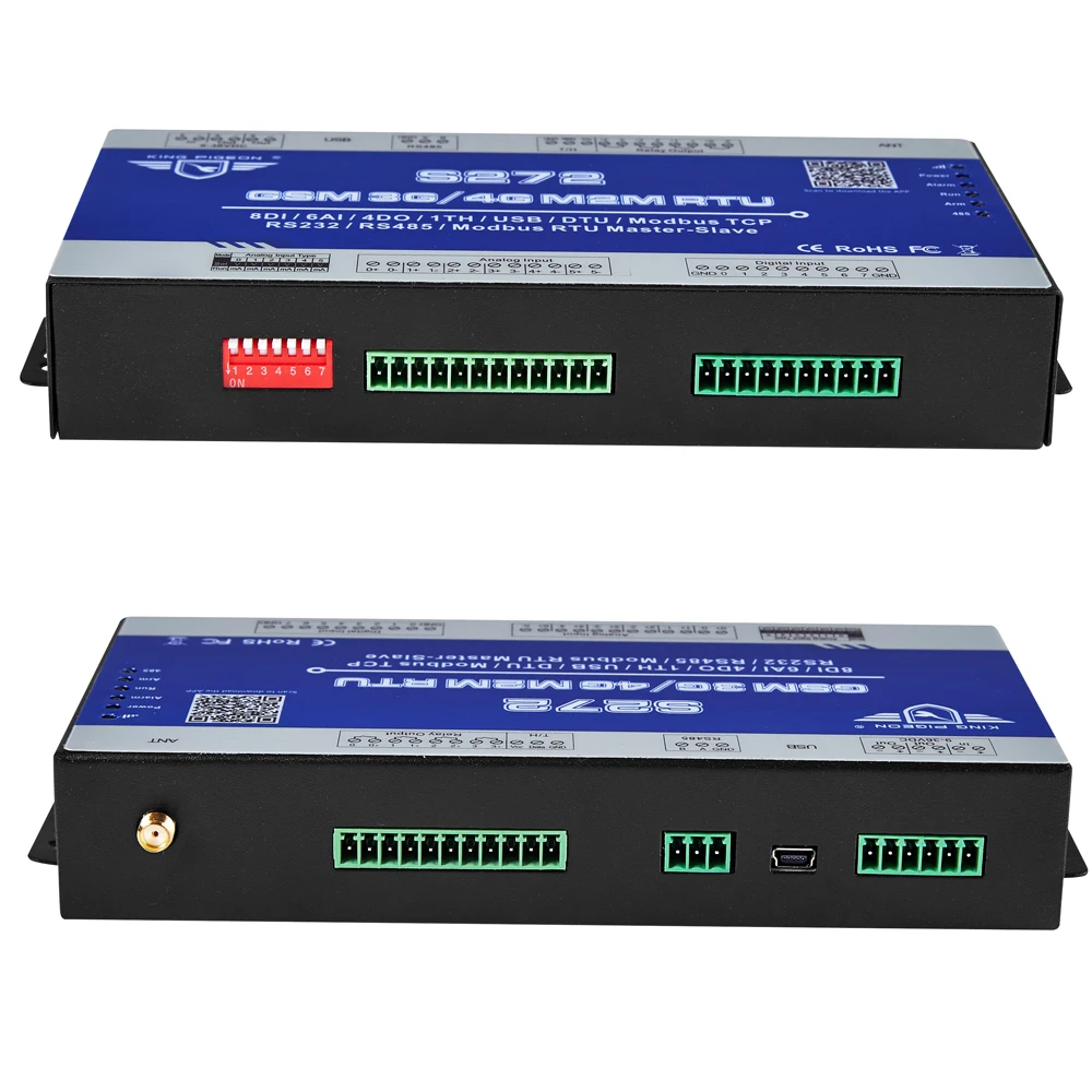 Modbus RTU Master MQTT IOT шлюз с 8 DIN 6 аин 4 реле для BTS насосной станции удаленный мониторинг
