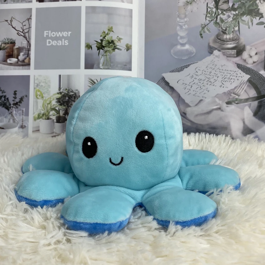 

Chapter Plush Toy Colorful Octopus Plush Doll Flip Toy Double-sided Flip Octopus Plush Toy Marine Life Doll Child Toy Baby Gifts