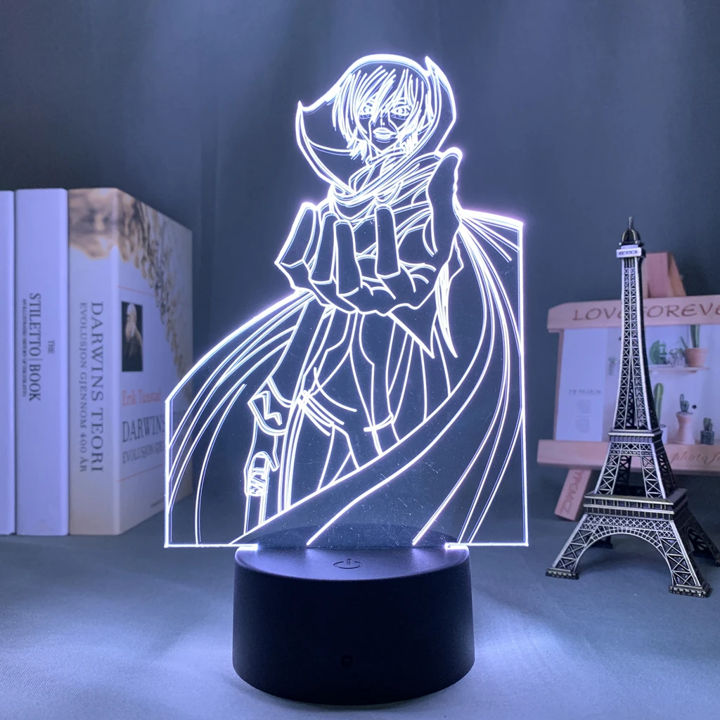 AVEKI-Anime Led Lamp Code Geass Lelouch Lamperouge for Bedroom