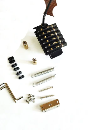 

Двухсторонняя 6-струнная черная тремоло мост совместима с FR использованная гитара без головы и обычная