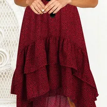 30H сексуальная юбка, Женская юбка с принтом в горошек, Женская Асимметричная юбка миди, модные юбки, женская пляжная юбка