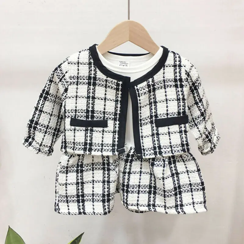 Plaid Coat & Tutu Dress Set 3