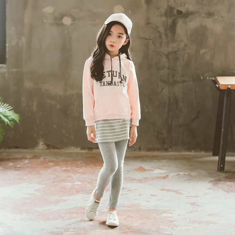 

Girls Western Style Autumn Clothing 2019 New Style Korean-style Fashion Set Spring And Autumn Middle And Large CHILDREN'S Sweate