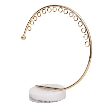 

Nordic Jewelry Display Rack Imitation Marble Pattern Shelf Minimalist Fashion Metal Jewelry Rack