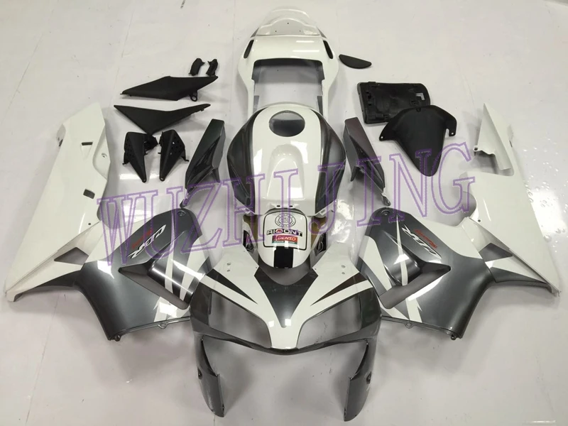 Наборы для тела CBR 600RR 04 обтекатель мотоцикла CBR600 RR 2003 серебристо-белый Пластик Обтекатели для Honda CBR600RR 2003-2004