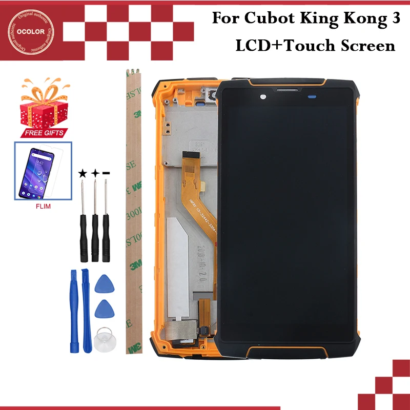 Цветной для Cubot King Kong 3 ЖК дисплей и сенсорный экран с рамкой 5 &quotдля Аксессуары