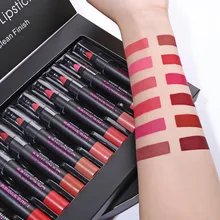 12 шт./лот Набор губной помады матовая губная помада водостойкий питательный бархат помада красный телесный оттенок Batom макияж наборы