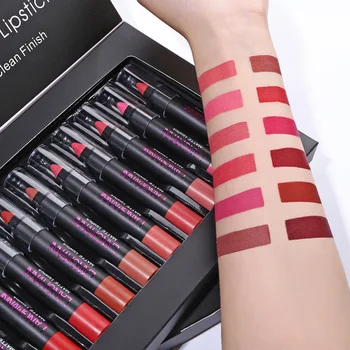 

12pcs/lot Lipstick Set Matte Lipstick Waterproof Nutritious Velvet Lip Stick Red Tint Nude Batom Makeup Sets