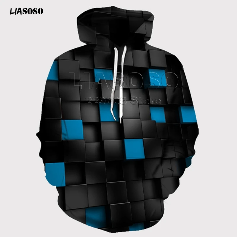 10 LIASOSO, стиль, 3D толстовки, мужские/женские, цветные, психоделические, цветные, 3d принт, мужские толстовки с капюшоном - Цвет: 10
