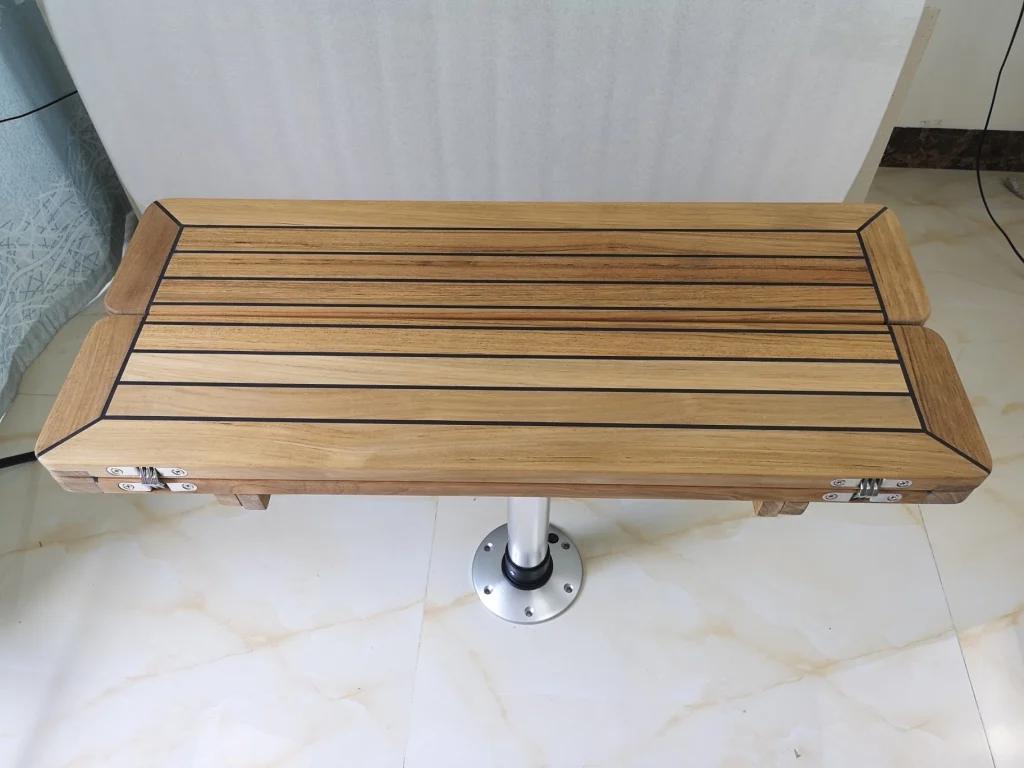 340/680x600mm Folding Wing Teak Table Top With Nautic Star Marine Boat RV TW3560